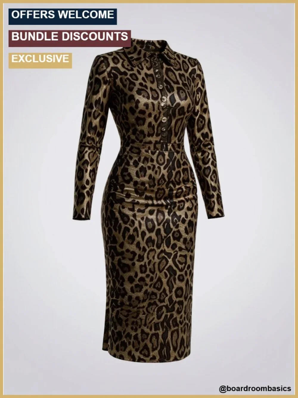 Leopard Print Ruched Bodycon Pencil Long Skirt